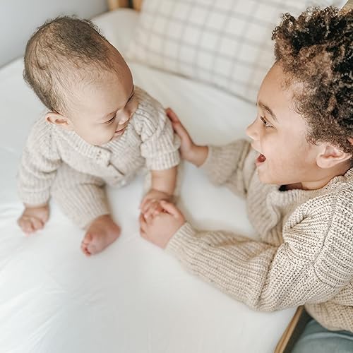 Miniatura 8 de Newton Baby Protector de colchón individual orgánico crema, impermeable, GREENGUARD dorado, certificado GOTS, 39 x 75 x 12 pulgadas, 5 libras