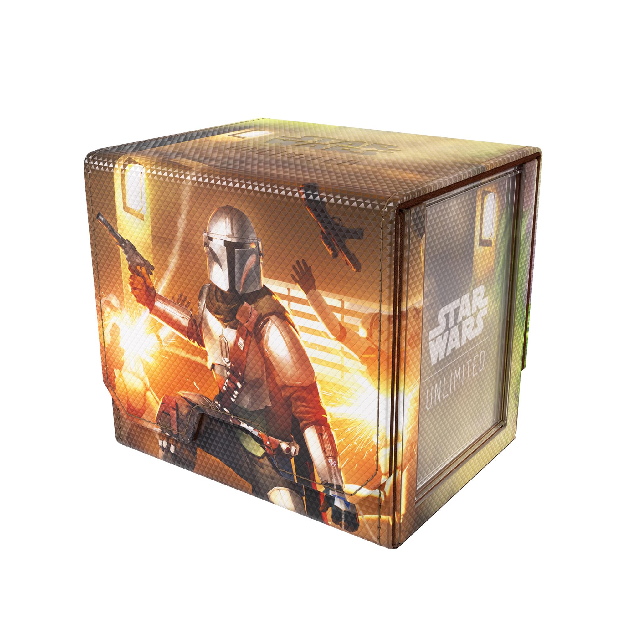 Star Wars Unlimited Deck Pod The Mandalorian & Grogu – Premium Deck Box with Slide Card Case, Token Drawer & Magnetic Closure for TCG Cards, exact product listing photograph
