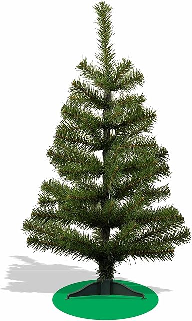 Mini Artificial Christmas Tree Tabletop Stand Xmas Holiday Christmas Decorations Small Portable Christmas Tree Use Indoor And Outdoor Home Bedroom Office School Green 45 Cm ( Pack Of 1)