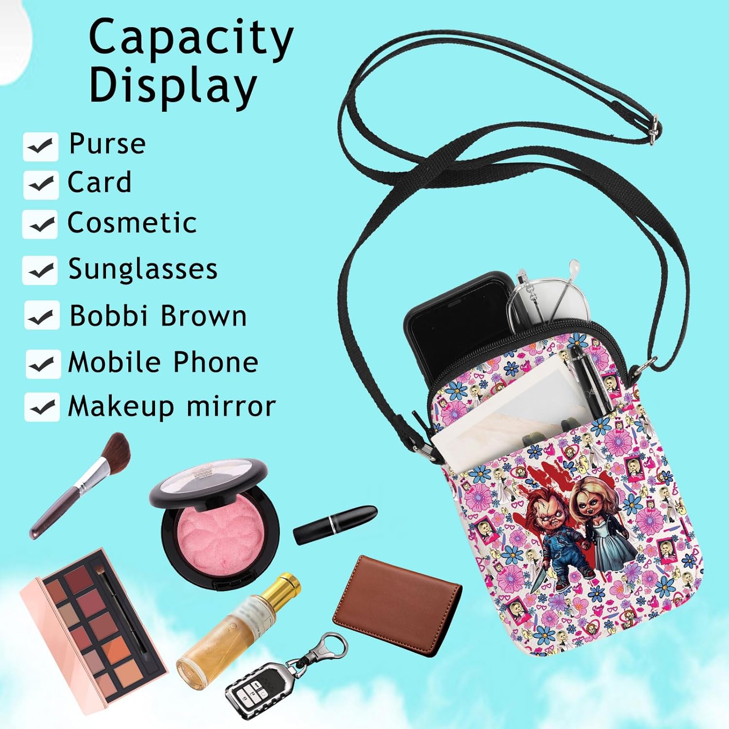 G2TUP Killer Doll Crossbody Bag Evil Doll Fans Gift Horror Shoulder Bag Murderous Toy Merchandise - Image 6