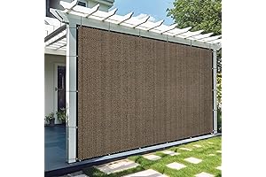 90% Mocha Sun Shade Cloth 12 ft Wide Rollers for Outdoor Patios