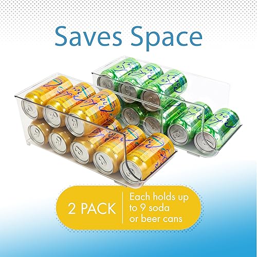 Miniatura 7 de Dial Industries - Dispensador de latas de bebidas para refrigerador, transparente