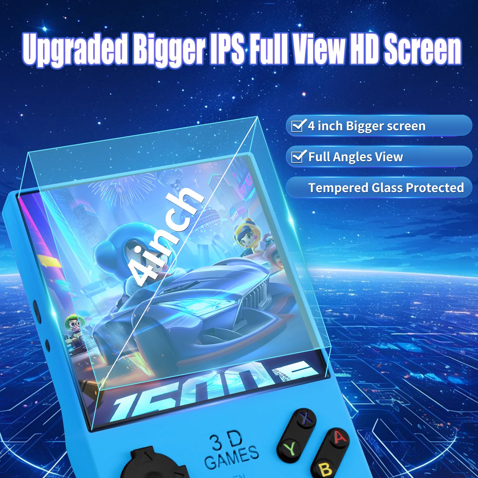 GWALSNTH V40 MAX Retro Handheld Game Console, 40000 Games in 1 with 256G TF Card, Built-in 49+ Mainstream Emulators, 4.0 Inch 4K HD IPS Screen, 4000mAh Battery, Portable Pocket Video Game Console