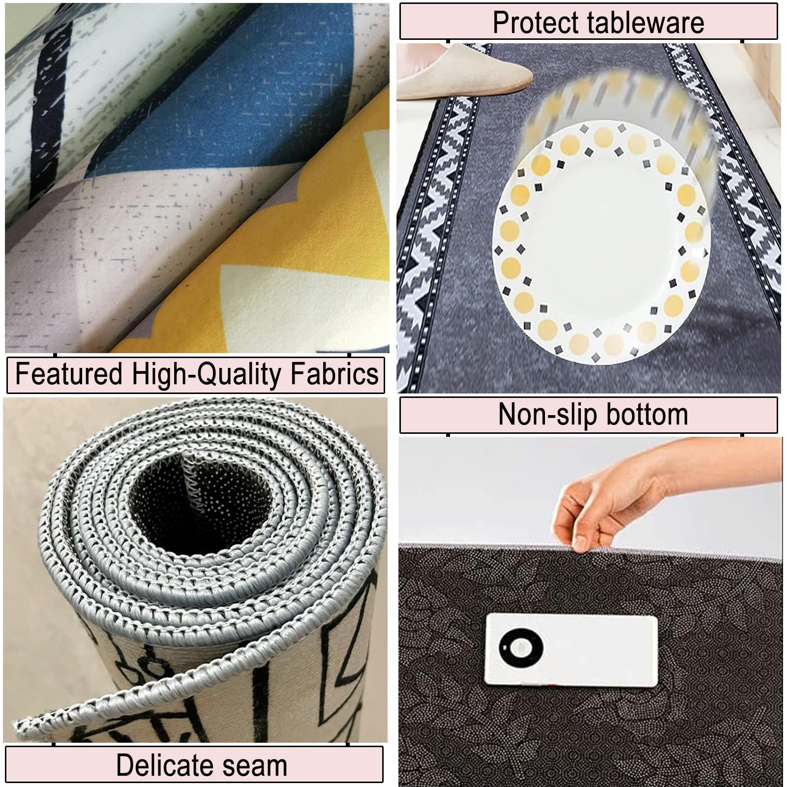 Tappeto Cucina, Passatoia Cucina 80 x 230 cm Antimacchia e Antisfilo, Vari Colori e Misure, Fatto su Misura, Tappeto Natalizio Cucina per Bagno, Ingresso, Camera da Letto, I