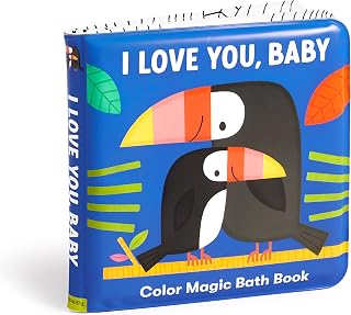 Mudpuppy I Love You Baby Waterproof Color Changing Magic Bath Book for Babies & Toddlers