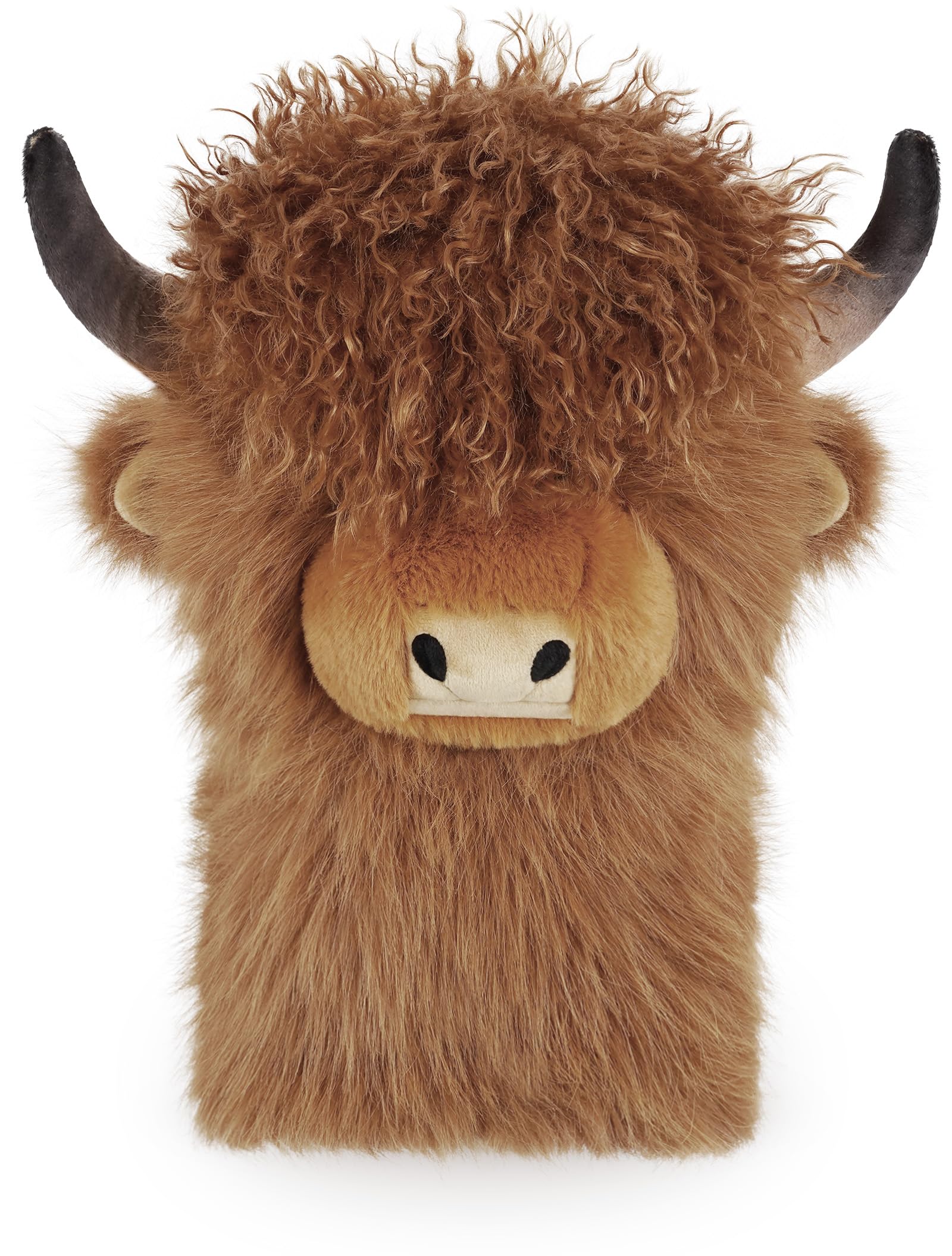 Curly-haired Highland Cow Driver Headcover Funny, Soft Cozy Plush Animal Golf Driver Head Cover Brown