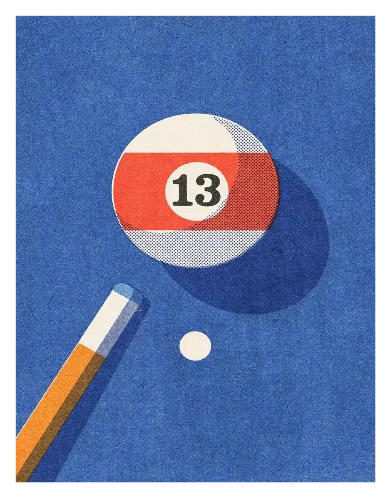 Impression sur toile peinture affiche de boules de billard anime