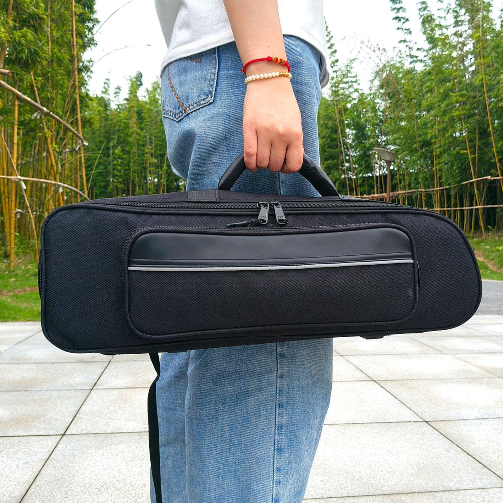 Bolsa de Viaje para Trompeta de Tela Oxford, Funda Protectora para Hombro, Resistente e Impermeable, Estuche de Trompeta para Sordinas de Concierto en Exteriores