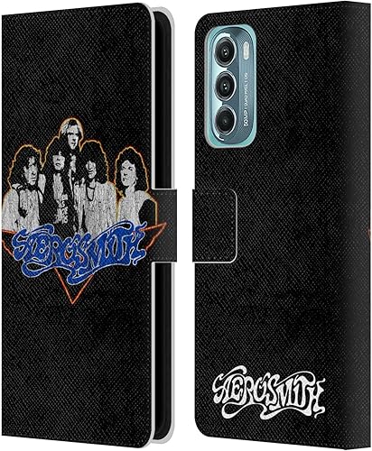 Head Case Designs Officially Licensed Aerosmith Group Photo Vintage Classics Leather Book Wallet Case Cover Compatible with Motorola Moto G Stylus