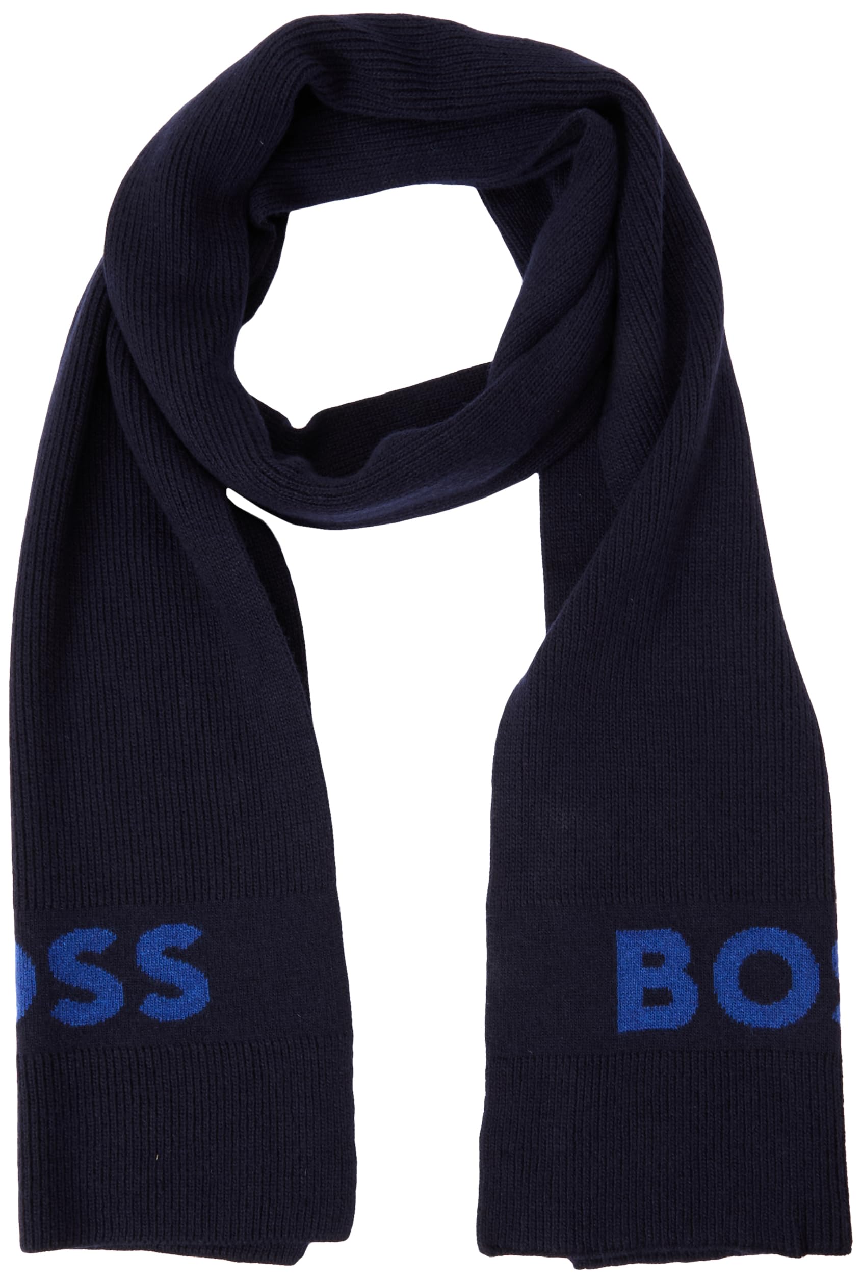 BOSS Elio_Scarf Bufanda, Dark Blue404, Talla única para Hombre