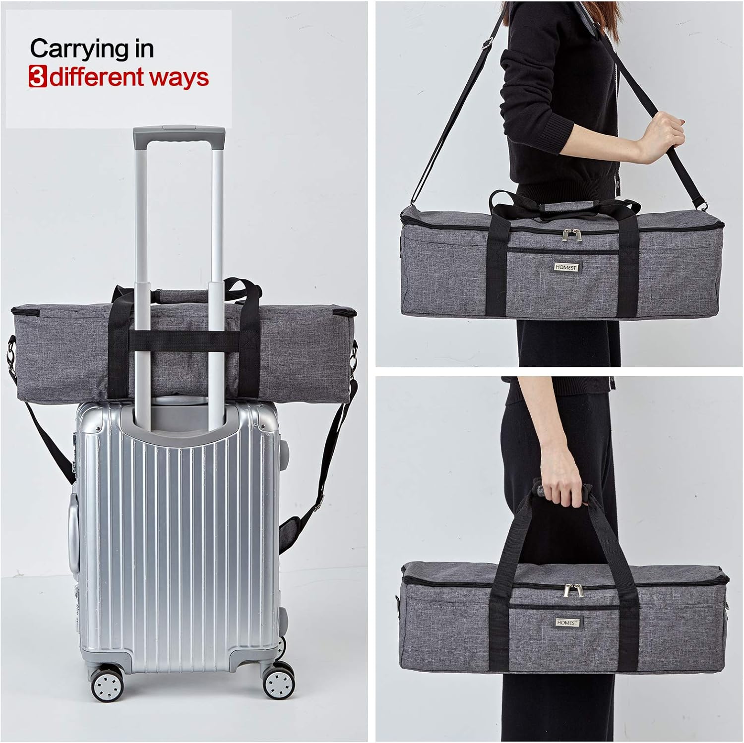 HOMEST Lightweight Carrying Case Compatible with CRICUT Explore air 2, Cricut Maker, Cricut maker3, Grey