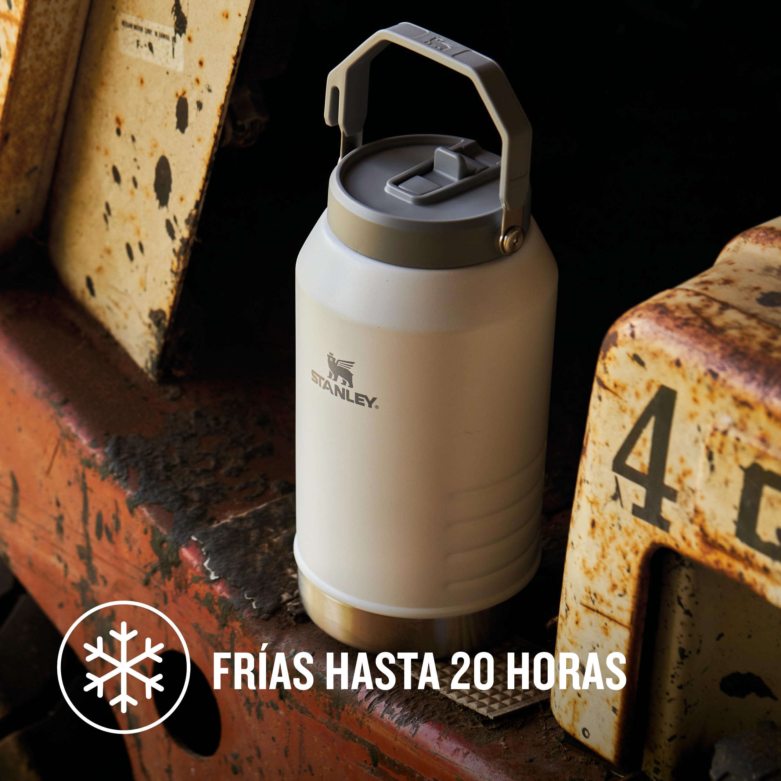 Stanley 1913 Iceflow Flip Straw 2.0 Jug 1.90L - 20 Horas Fría - 4 Días Helada - A Prueba De Fugas - Botella Agua Acero Inoxidable - Sin BPA - Apta Para Lavavajillas - Botella Agua Gimnasio - Frost | Enfría 20 horas. - 4 días refrigerado - A prueba de fuga