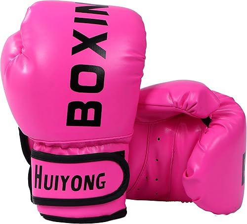 Miniatura 4 de HUINING Guantes de boxeo para niños, guantes de entrenamiento para niños, guantes de artes marciales mixtas, guantes de entrenamiento de dibujos