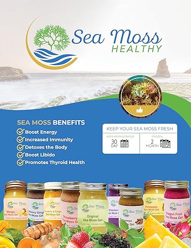 Miniatura 8 de Gel de musgo marino  Cosechado salvaje auténtico sin OMG, vegano, keto, paleo, crudo, todo natural, sin conservantes, añadir a batidos, sopas y más