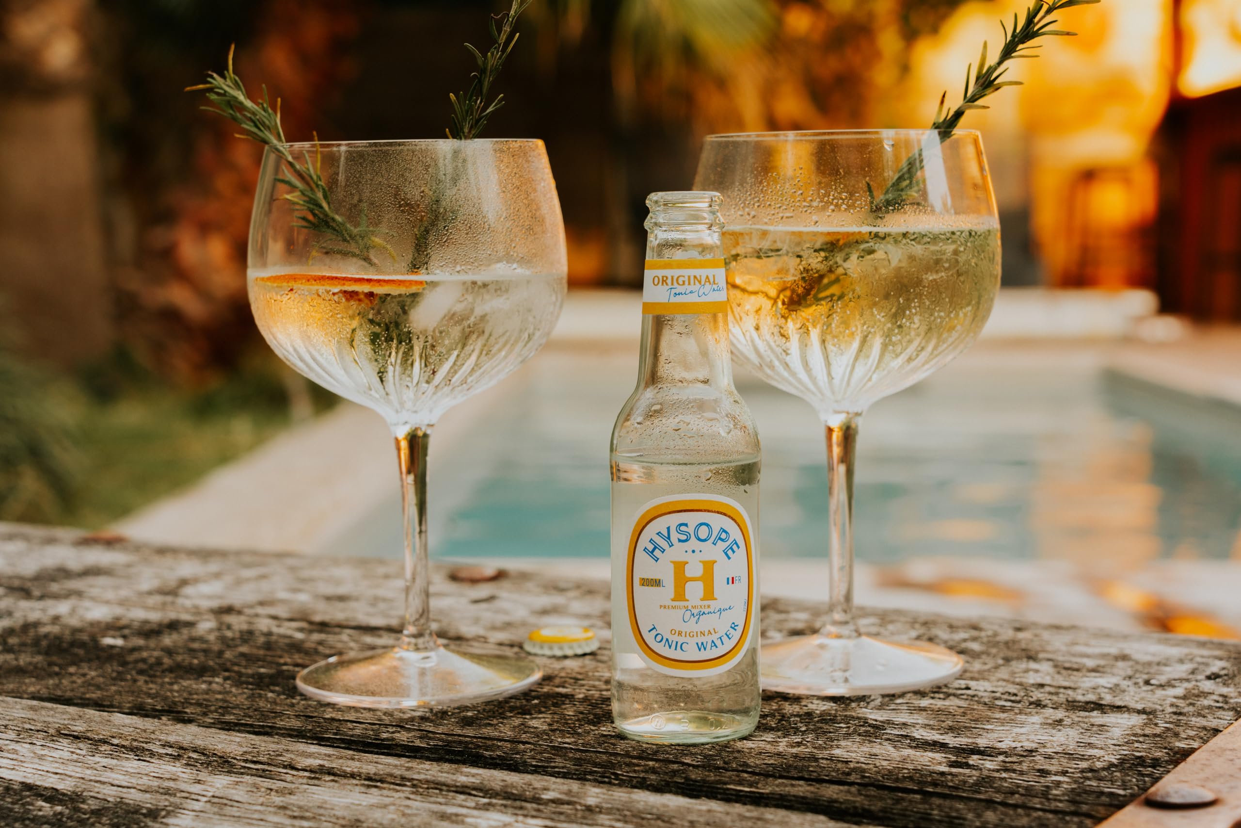 HYSOPE Tonic Water Original – Origine France – Premium Mixer Bio – Idéal en cocktail - Notes d'orange amère - 24 x 20cl
