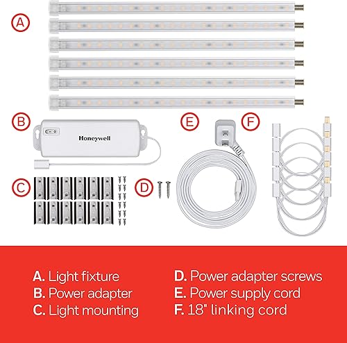 Miniatura 13 de UltraPro Tiras brillantes LED enlazables de 10 pulgadas, paquete de 3, 825 lúmenes, luz blanca cálida de 2700 K, bajo voltaje, iluminación debajo