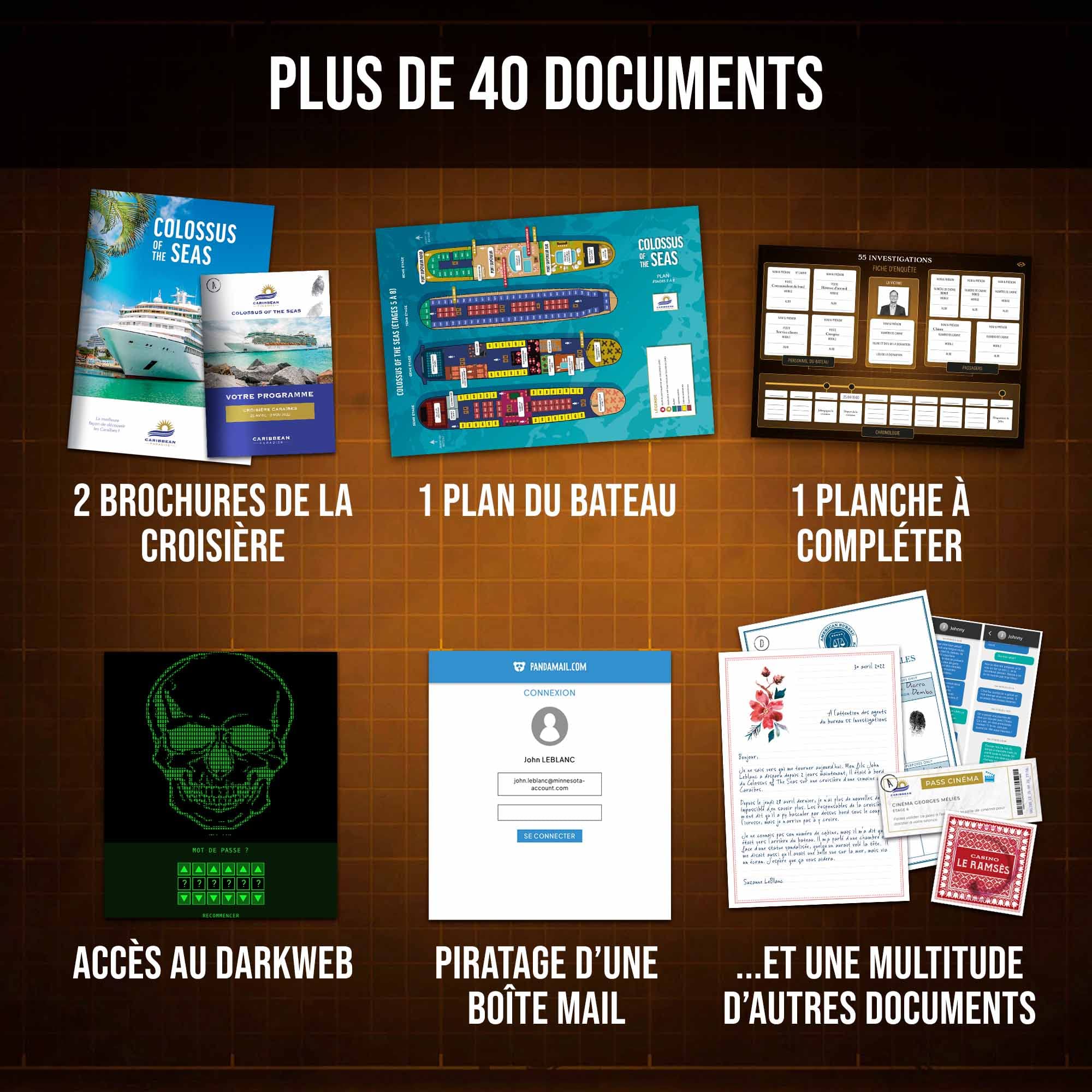 Dossiers Criminels - Disparition Aux Caraïbes : John Leblanc Est Porté Disparu - Jeu de Societe Escape Game - Jeu d’Enquête Immersif et Collaboratif, 1-6 Joueurs