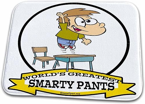 Miniatura 1 de 3dRose Funny Worlds Greatest Smarty Pants Boy Cartoon - Dish Drying Mats (ddm-103553-1)