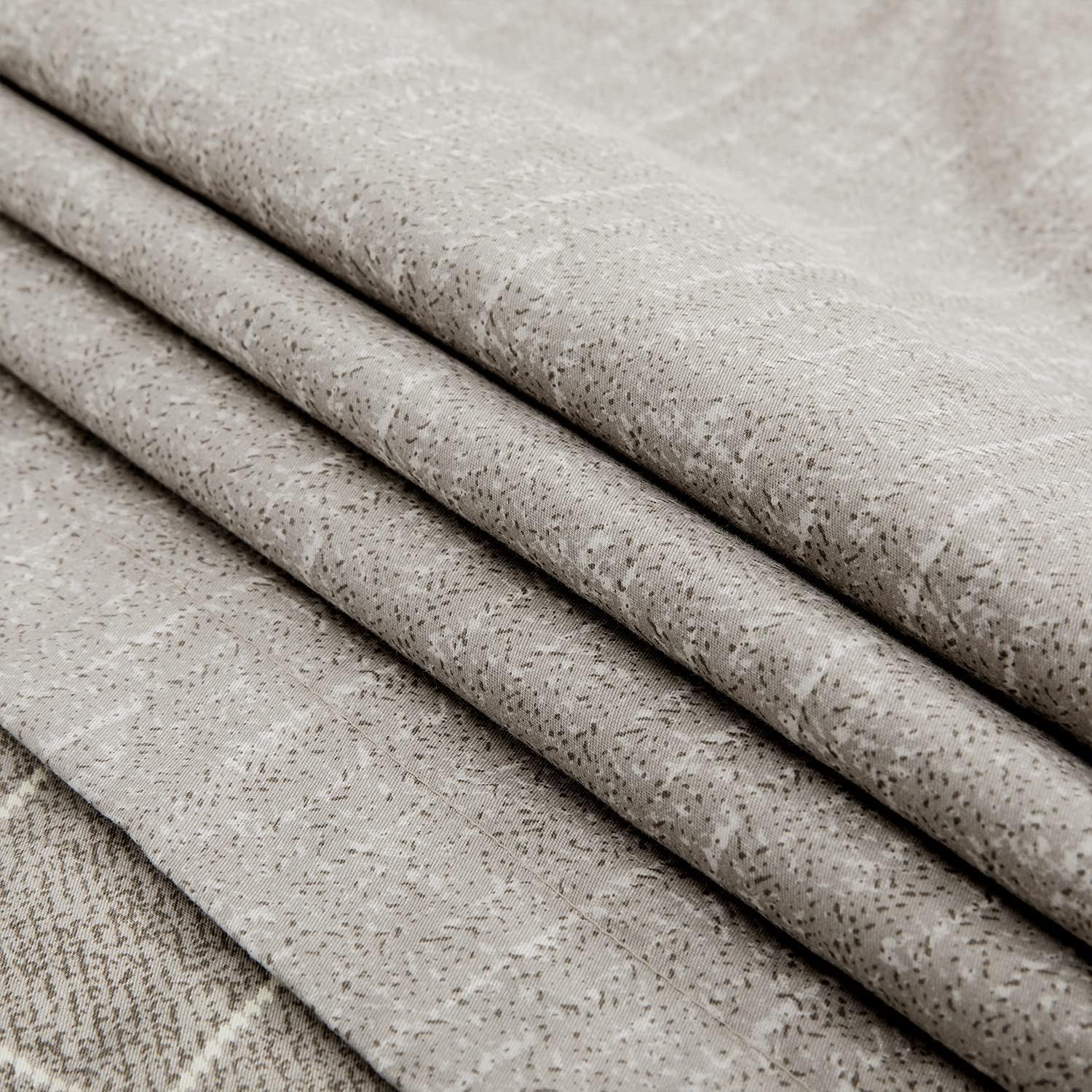 JUCFHY King Size Brown Cotton Duvet Cover Set (3-Piece: 1 Duvet Cover + 2 Pillowcases) - Luxury Soft Bedding with Zipper Closure, Simple Elegant Design, Easy Care