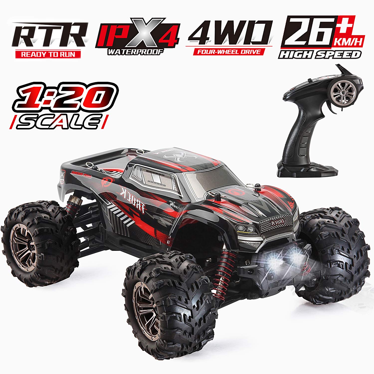 Buy 4WD Remote Control Car, LUKAT 120 Off Road RC Racing Car 26+ Km/h