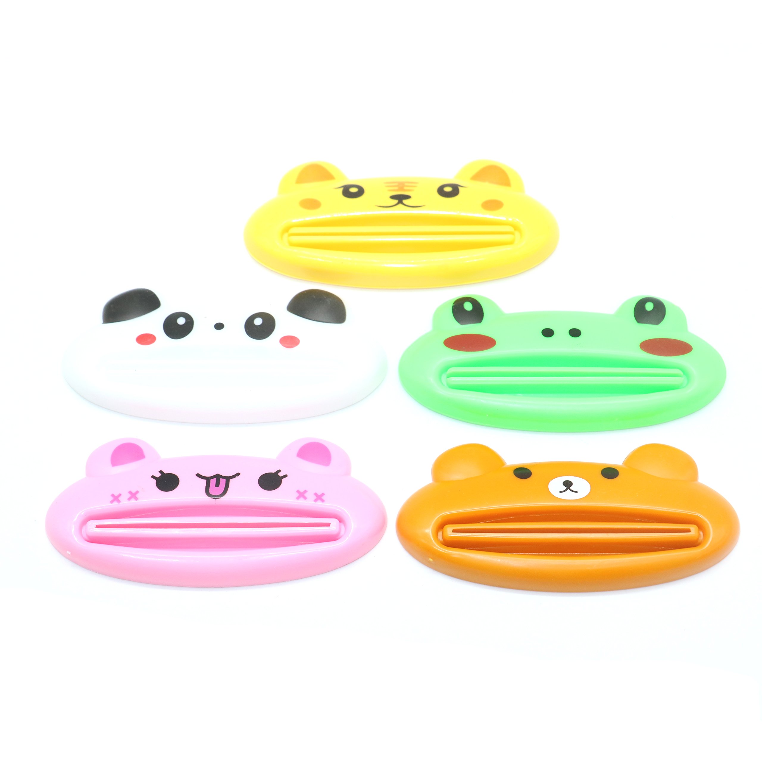5 pcs Cartoon Animal Plastic Toothpaste Tube Squeezers Clip,Random Color