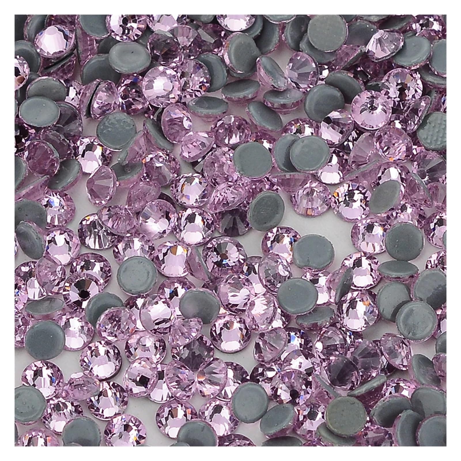 Hotfix Strasssteine Glitter Glas Hotfix Strass Flatbase Kristall Hochzeit Kleid Decration Diamant for Nagel Kunst(Light Pink,SS20-1440Pcs)