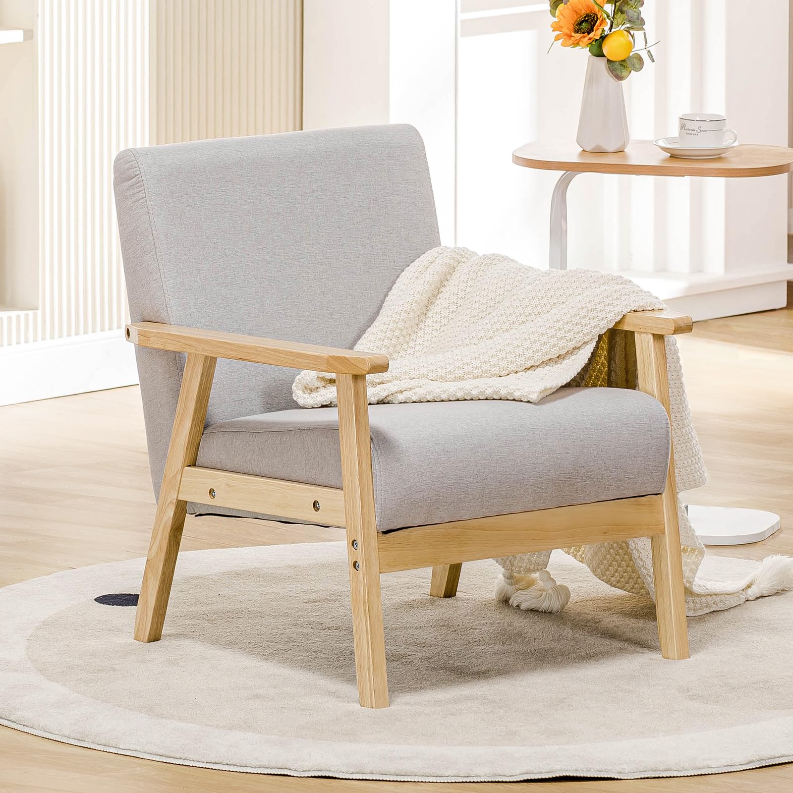 Amazon.com: COMHOMA Mid Century Modern Accent Chair, Upholstered