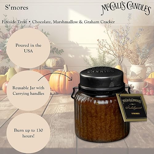 Vista 177 de McCall's Candles Manzanas y calabazas Vela perfumada de 18 onzas Colección Indulgence Doble mecha Tarro ranurado Vertido en Estados