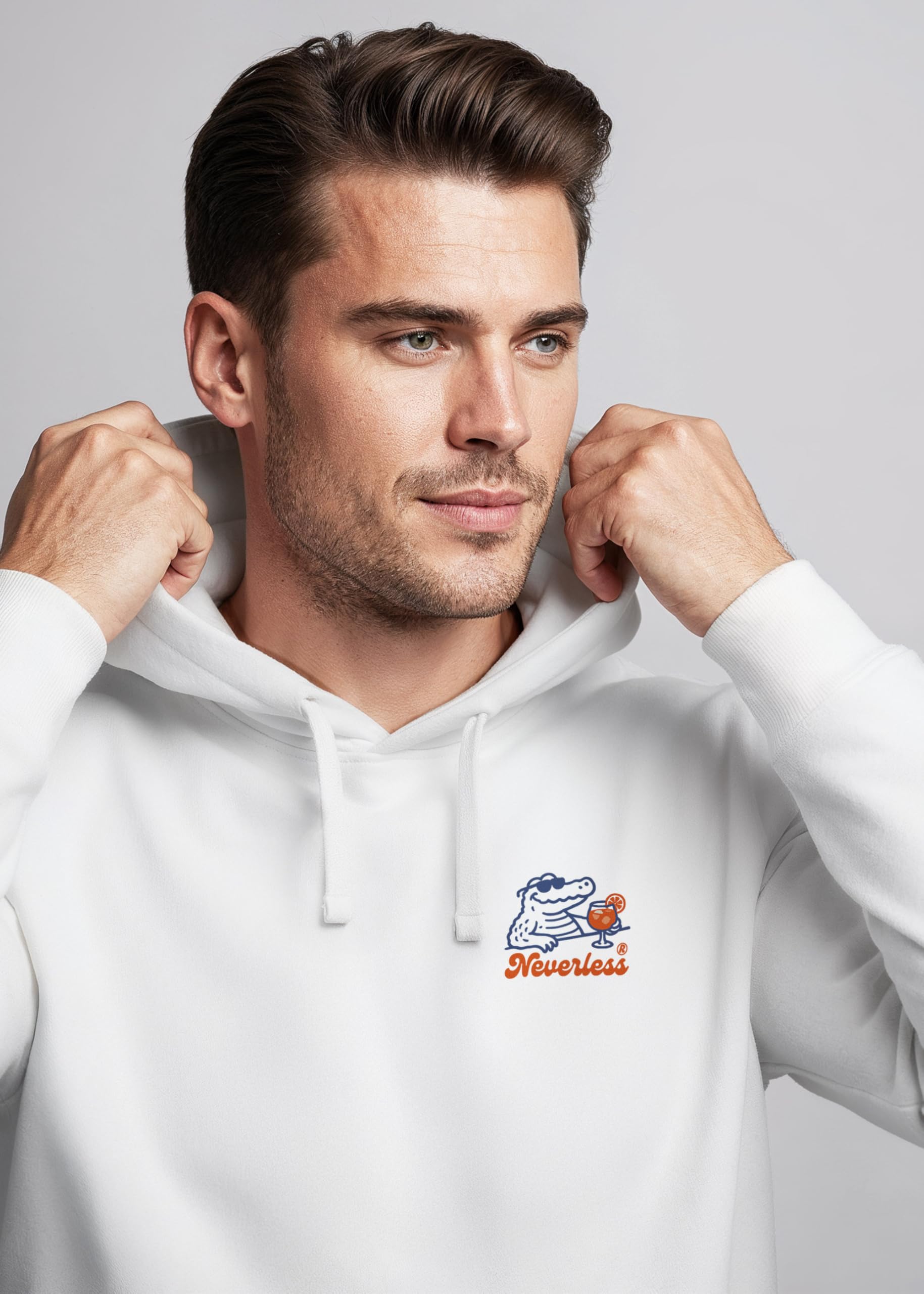 Neverless Sudadera con capucha para hombre con estampado de salpicaduras The Day Away | Divertida sudadera con capucha con estampado de cóctel verano divertido estilo callejero