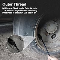 Vista 6 de GODESON Portabrocas de aire, Portabrocas de aire de 12" de alcance extendido para neumáticos, Portabrocas de aire de doble cabezal resistente