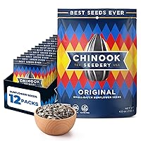 Vista 10 de Chinook Seedery Semillas de girasol para comer, bocadillos con sabor a jumbo, tostados, bajos en sodio, aptas para dieta cetogénica, sin gluten, sin