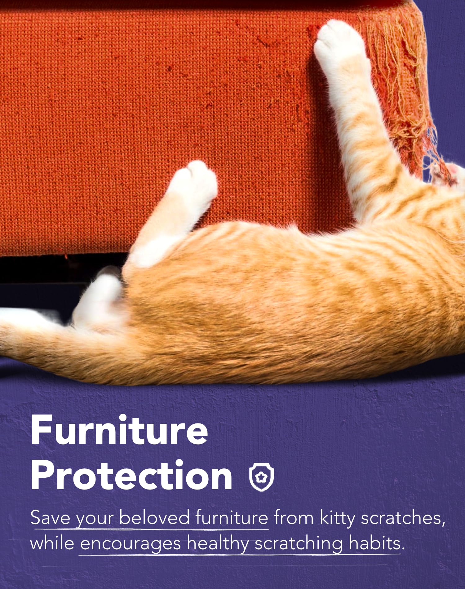 Lukamoo® Cat Scratching Pad, Wall Mounted Scratcher for Indoor Cats (Tuxedo, Medium (24'' x 16''))