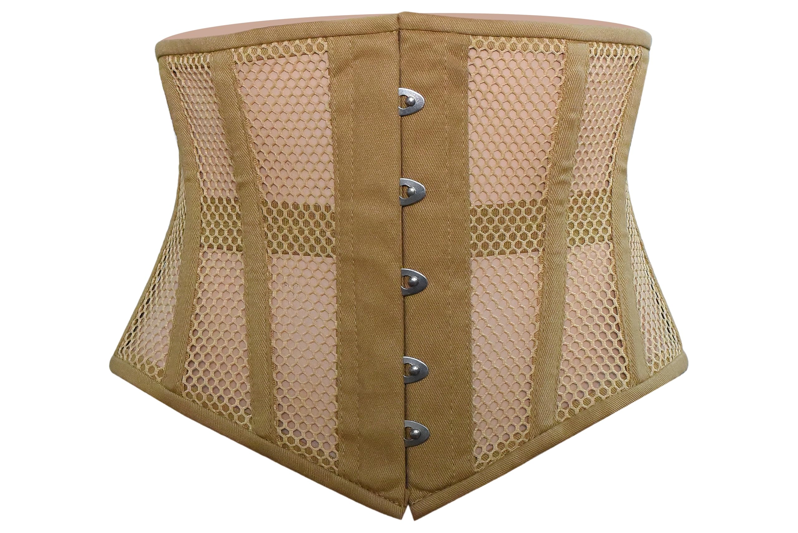 Naveed Corset sous la poitrine pour femme en maille avec laçage solide pour l'entraînement de la taille et la réduction de la taille, gainant de qualité supérieure renforcé en acier