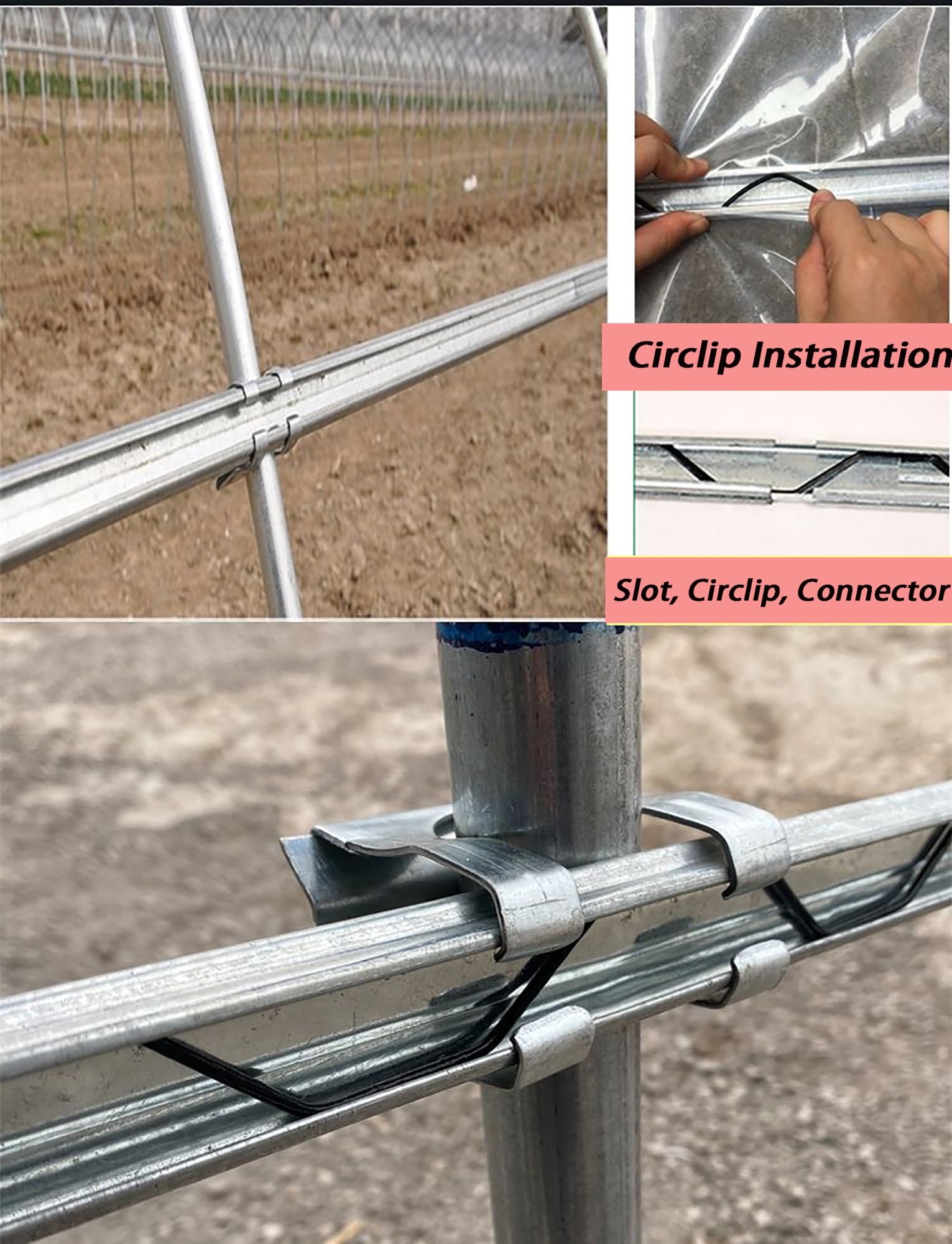 Wiggle Wire, Szklarnia Ścieżka Filmowa Otwór Kanału Blokada Wiggle Wire, Zaciski Ramowe dla Ogrodników Rolników DIY, 60 m Stop aluminium 1,0 mm