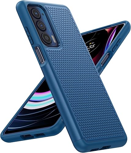 JXVM Funda para Motorola Moto Edge 2021 (Edge 5G UW) funda protectora de doble capa resistente para teléfono celular, a prueba de golpes, con