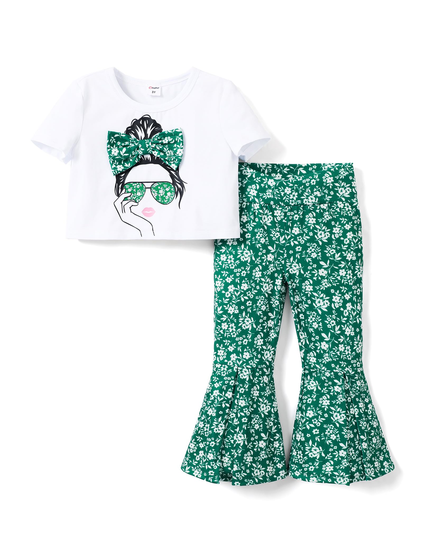 PATPAT Mädchen Outfit Hosen Geburtstag