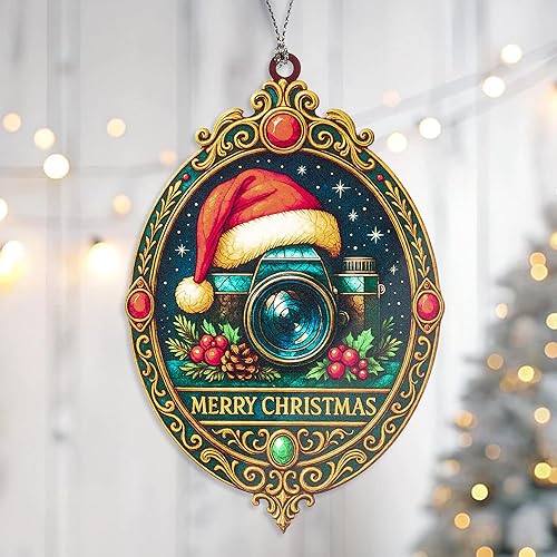 Miniatura 3 de Adorno de Navidad para cámara, regalo para fotógrafo, decoración de fotografía, adorno navideño, regalos de cámara de Navidad, adorno de Navidad