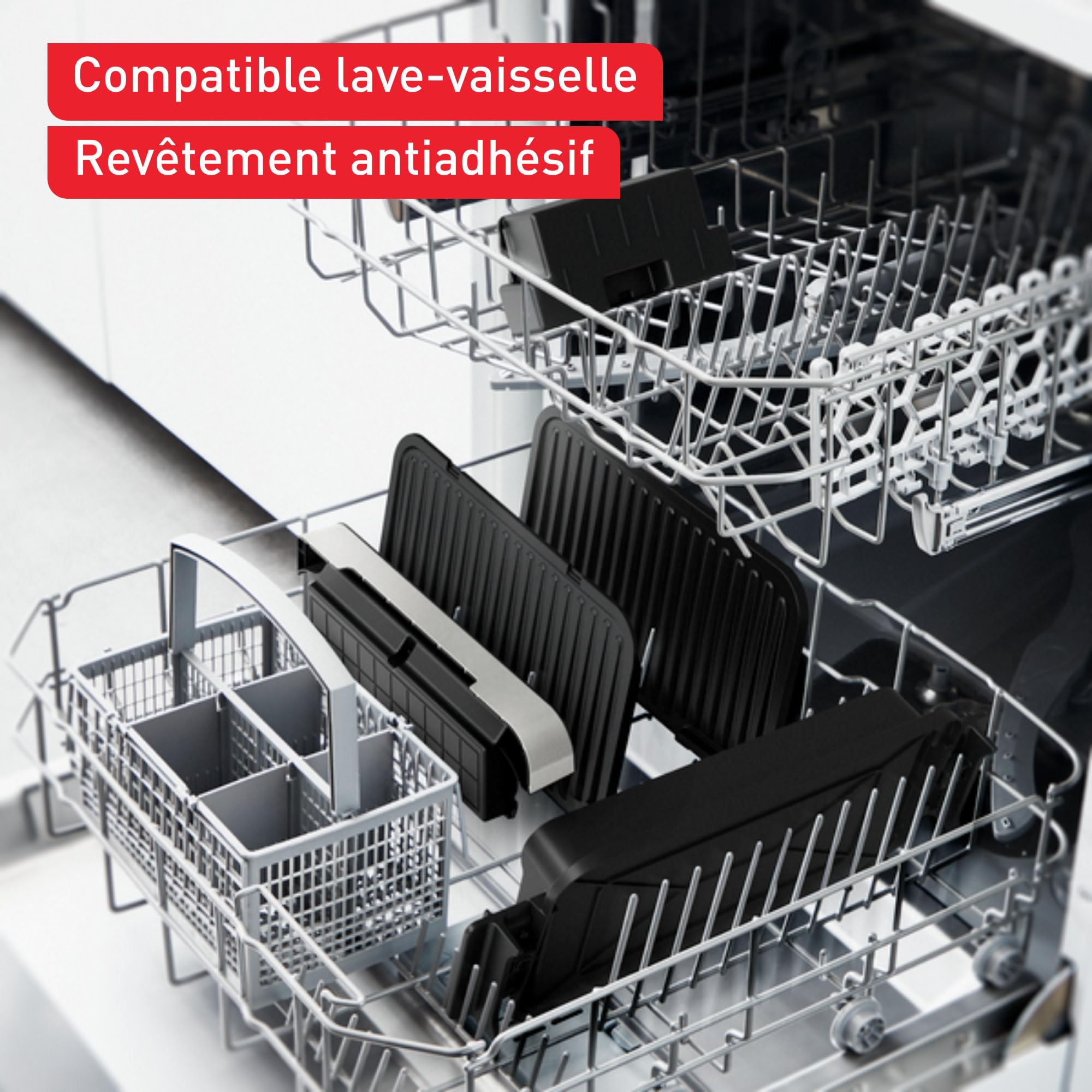 Tefal Optigrill 4 en 1 XL, Grill intelligent, Fonctions bbq, four et repas complet, 9 programmes, Mode manuel, Ouverture 180°, XL 8 personnes, GC784D10