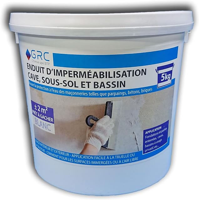 GRC White Waterproofing Sealer for Basement Basement and Pond 5 kg