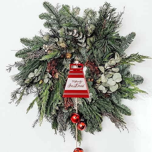 Miniatura 4 de EXCEART Campanas de viento, manualidades de Navidad, campanas de árbol de Navidad, delicadas campanas de Navidad, adorno de campana pequeña,