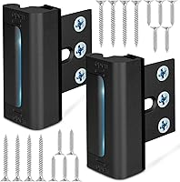 Comfylichi Door Reinforcement Lock 800 lbs Strength Childproof Front Door Lock Kids Safety Extra Security Inside 2 Pack Black