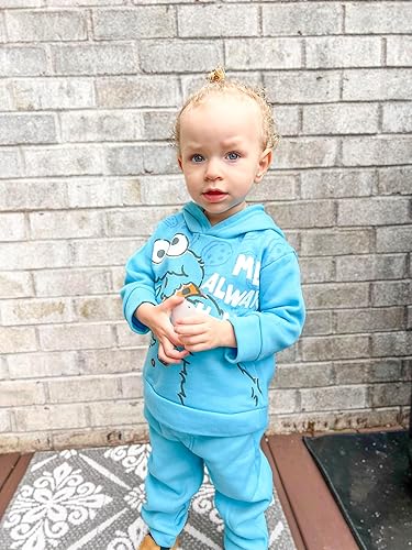 Miniatura 5 de Sesame Street Elmo Cookie Monster - Conjunto de sudadera con capucha y pantalones para niños pequeños