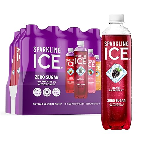 Sparkling Ice Purple Variety Pack, Flavored Water, Zero Sugar, with Vitamins and Antioxidants, 17 fl oz, 12 count (Black Raspberry, Cherry Limeade, Orange Mango, Kiwi Strawberry) - Purple Variety Pack