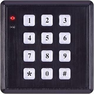 SABRE Fake Security Keypad with Green Light Up, Low Light Sensor, Red LED Flash, Weatherproof, Realistic Design - Black