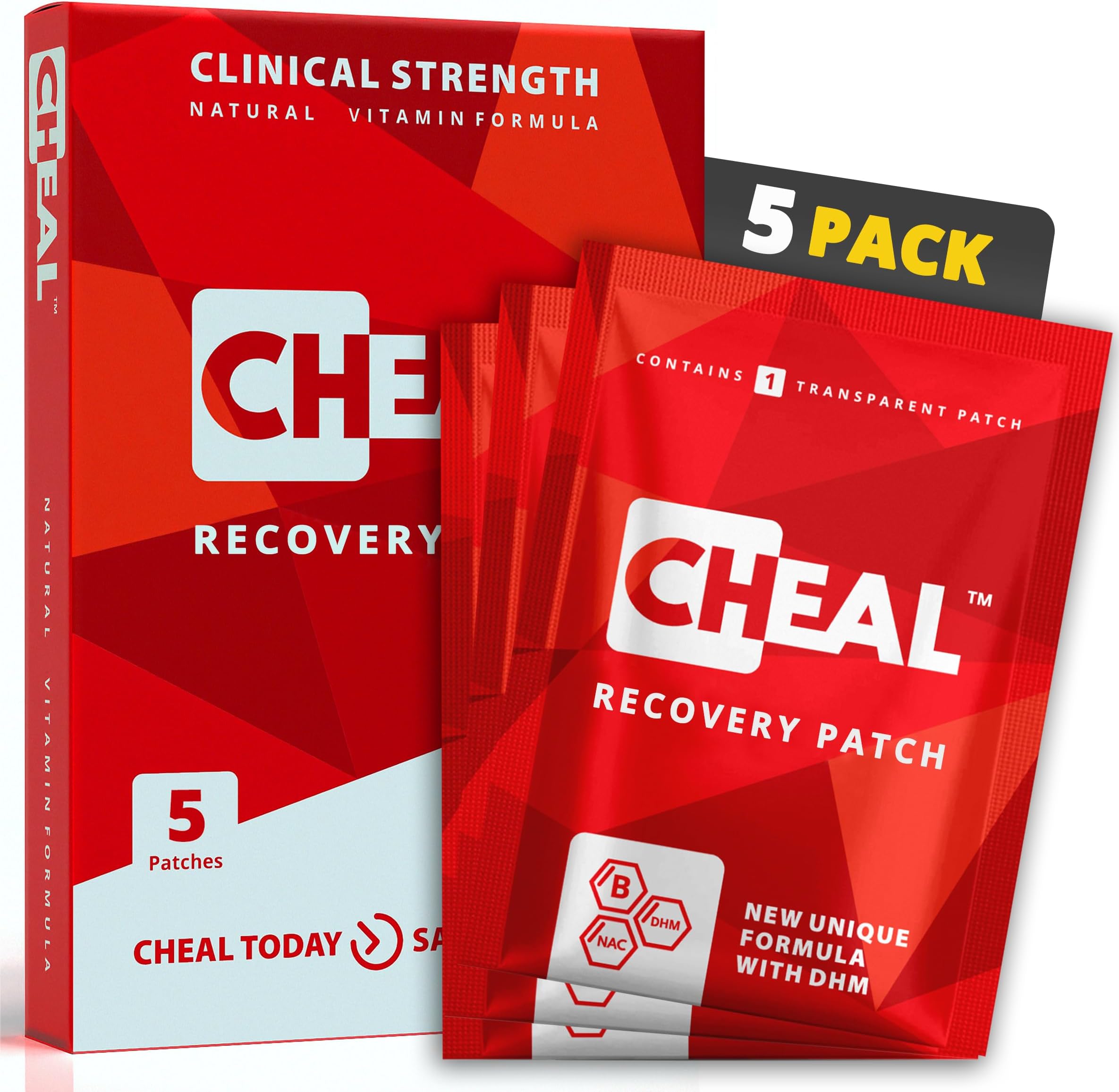 Party Recovery Patch 5 Pack - Natural Replenishing Formula for Better Mornings | Before Drinking Use