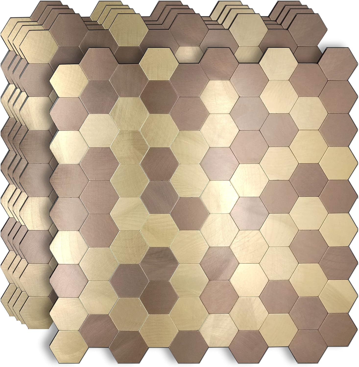 YMMXGE 5-Sheet Peel and Stick Backsplash Hexagon 3D Wall Tile for ...