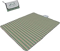 Vista 1 de Wind Tour Manta de picnic impermeable con correa de transporte, tapete plegable a prueba de arena para exteriores, para campamento, playa, parque