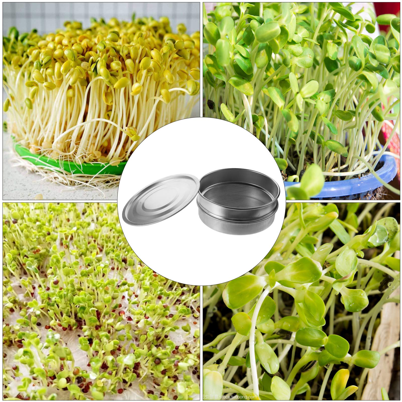 Cabilock 1set Vassoi per Germinazione Inossidabile Base Giardinaggio e Balcone Strumento per Coltivazione Casa