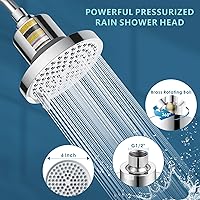 Vista 4 de Voolan Cabezal de ducha filtrado de 20 etapas, filtro de ducha de lluvia de alta presión para agua dura para eliminar el cloro y sustancias nocivas
