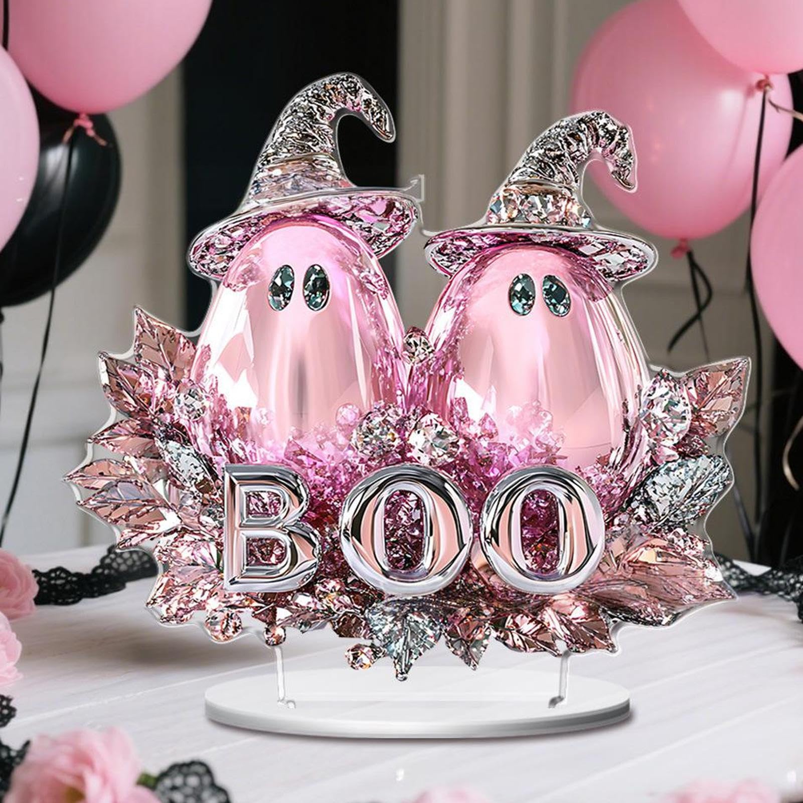 Halloween Ozdoby Środkowe 4 Sztuki 2D Akrylowa Dekoracja Dynia Samochód